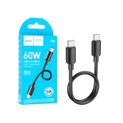 Hoco X96 Fast Hyper 60W 3A Charging Cable Type-c to Type-c 25CM Black Hoco X96 Fast Hyper 60W 3A Charging Cable Type-c to Type-c 25CM Black